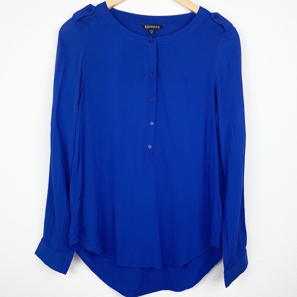 Express Royal blue button-down - Picture 2 of 4